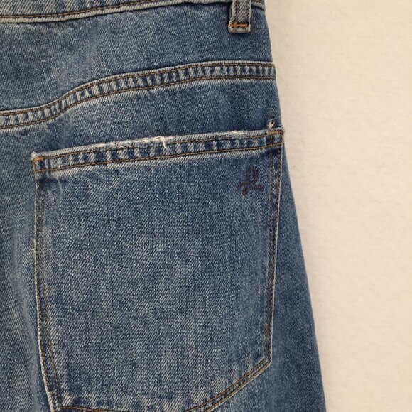 DL1961 Jerry High Rise Vintage straight jeans raw edge Westbrook distress new 27 - Picture 8 of 13